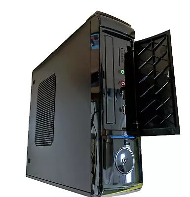 NEW Black Mini-ITX Media Center HTPC Slim Desktop/Tower PC Case + Power Supply • $49.99