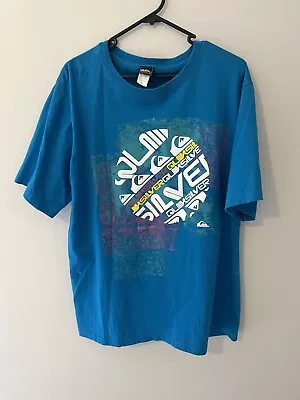 Quiksilver Surf T Shirt Blue  Men’s Size XL  • $15