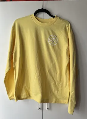 NWT New Balance X STAUD Yellow Long Sleeve Logo Sweatshirt Size Small • $55