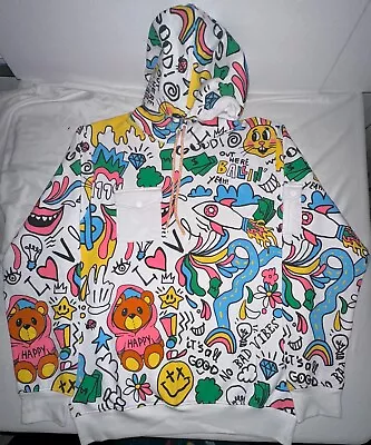 Reason Clothing NYC Money Bear Hoodie Men's Size MEDIUM Pop Art Colorful • $25