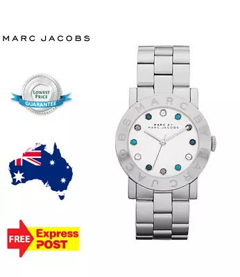 New Marc Jacobs Amy Mbm3140 Silver/crystal Womens Ladies Quartz Watch • $249.99