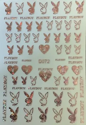 Holographic Light Pink Playboy Bunny Nail Sticker Nail Trends Nail Art • $3.29