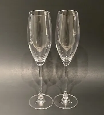 Set Of 2 Villeroy & Boch Crystal Allegorie Fluted Champagne Glasses Germany 11  • $45