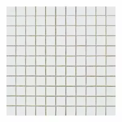 1 X 1 Thassos White Marble Honed Mosaic Tile Sample NOT Full Size • $5.99