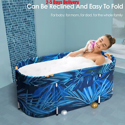 $69.29 • Buy Folding Bathtub Soaking Adult Spa Sauna Bath Portable Bucket Water Tub Household