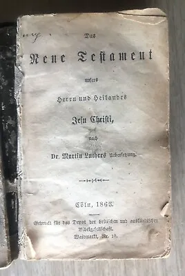 4.5 By 3.75 German Bible 1863 Dr Martin Luther • $15