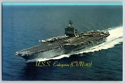 U.S.S. Enterprise (CVN - 65) - Navy Military Ship - Vintage Postcard • $4.39