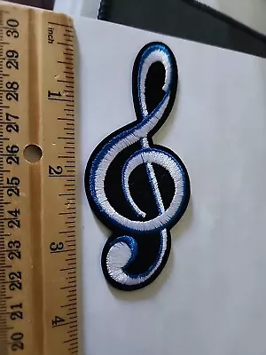 Music Note Embroidered Iron/Sew On Patch • $2.50