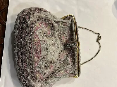 Beaded Bag With Pearl Encrusted Frame • $85