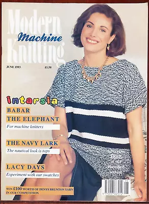 Modern Machine Knitting Pattern Magazine June 1993 Nautical With Babar Sweater  • £5.49