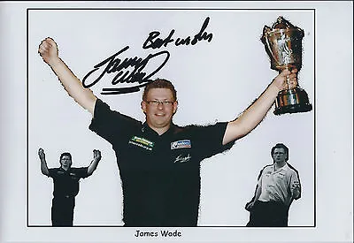 James WADE The MACHINE Signed 12x8 Autograph Montage Photo AFTAL COA Darts • £32.99