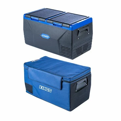 $598 • Buy Adventure Kings 75L Dual Zone Portable Camping Fridge / Freezer 12V/240V + Cover