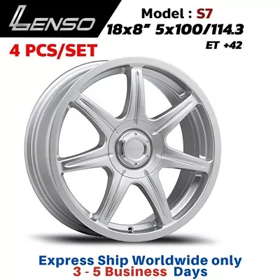 New Lenso S7 Wheels Rim 18x8 PCD 5x100/114.3 ET+42 For Mitsubishi Eclipse Set 4 • $1800