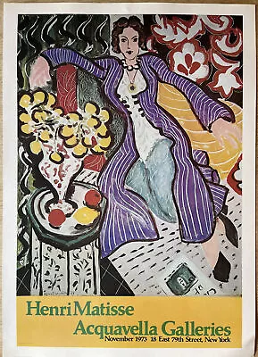 £24.99 • Buy Henri Matisse Exhibition Acquavella Galleries Authorised Vintage Poster 1973
