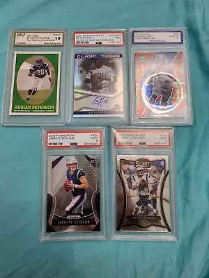 10 Card Graded MLB NFL Lot Every Card Graded Rookie Auto Numbered See Pics • $16.50