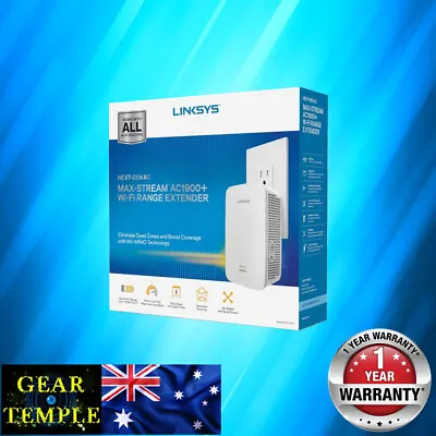 $69 • Buy Brand New Linksys RE7000 AC1900 Wireless Range Extender WiFi Booster AU PLUG