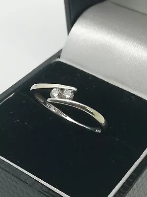 £135 • Buy 9ct Gold  2 Stone Natural   Diamond Ring Size. O Birmingham 