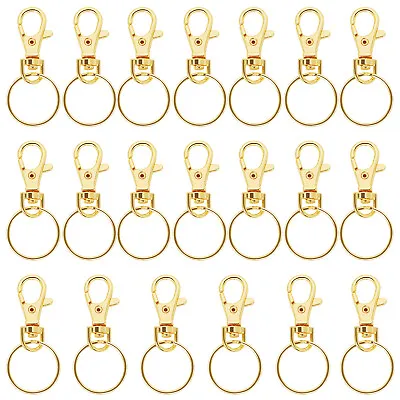 Gold Lobster Detachable Swivel Clasps X20 NEW Split Keyring Clasps By TRIXES • £4.99