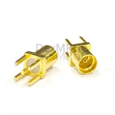 MMCX Female Jack RF Coax Connector PCB Mount Straight Goldplated Wire Terminal • $0.99