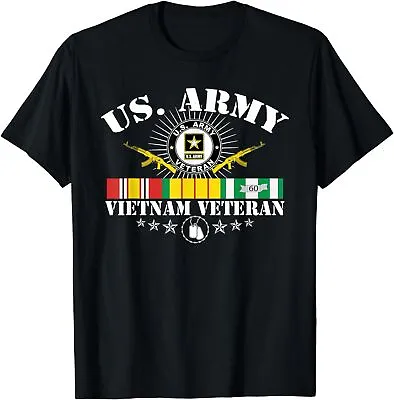 NEW LIMITED US Army Vietnam Veteran USA Flag Vietnam Vet Flag T-Shirt • $22.99