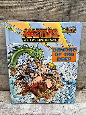 Vintage MASTERS OF THE UNIVERSE DEMONS OF THE DEEP GOLDEN BOOK 1985 R.L. STINE • $14.99