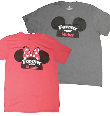 Disney Couples Set Forever Yours T-Shirts Minnie Size Small Mickey Size Large • £38.60