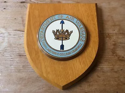 Royal Air Force (raf) College Cranwell Department Of Air Warfare Plaque/shield • £38