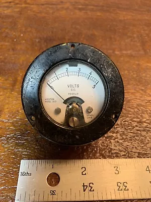 Weston 2521 5 Volt (20 UA) Vintage Analog Panel Meter  2.7  Diameter 20 Microamp • $19.99