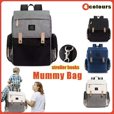 2022 GENUINE LAND Multifunctional Baby Diaper Backpack Changing Bag Nappy Mummy • $34.42