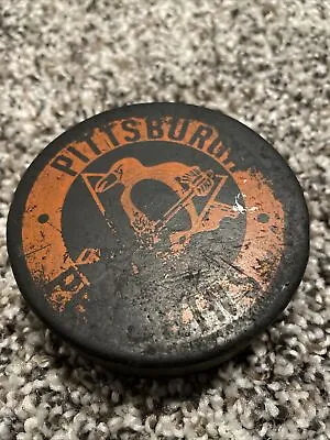 Vintage Pittsburgh Penguins Duke Beer Practice Used Puck 1970’s • $14.99