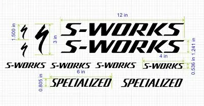Specialized S-Works Bike Decal Set. Pick Your Color. Stump Jumper Demo Epic • $18