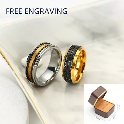 High Quality Tungsten Steel Gear Ring For Man Gold Silver Men's Engagement Ring • $62.99