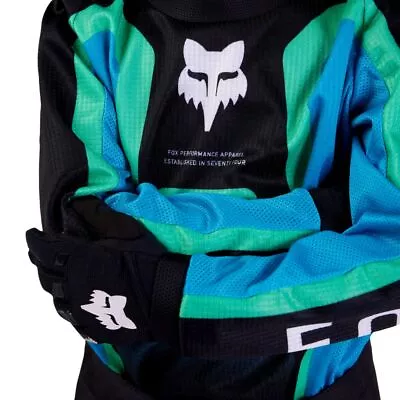 Fox Racing Motocross Kids 180 Ballast Jerseys-Black/Blue-Small • $29.95