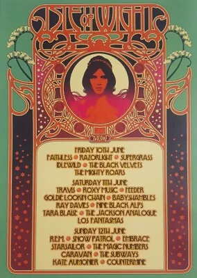 £10.99 • Buy Isle Of Wight Festival 2005 A3 Poster Iow Faithless Travis Rem Snow Patrol.