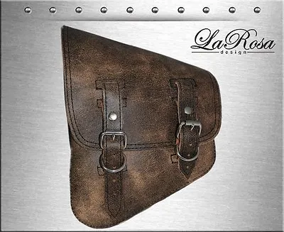 $149.99 • Buy La Rosa Rustic Brown Leather Left Saddlebag Fits Harley V Rod Night Rod Special