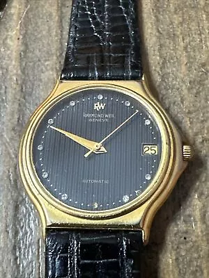 Nice! Mens Raymond Weil Watch 18k Gold Ep Automatic # 2813 Working • $59.99