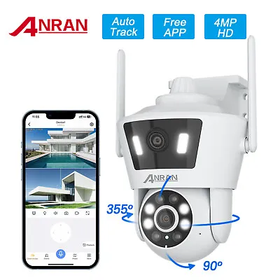 ANRAN 4MP Wireless WIFI CCTV Security Camera Pan Tilt Outdoor 2 Way Audio IR Cut • $39.99