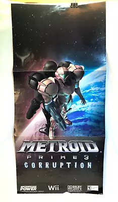 2007 Metroid Prime 3: Corruption / Rayman Raving Rabbids 2 Nintendo Power Poster • $13