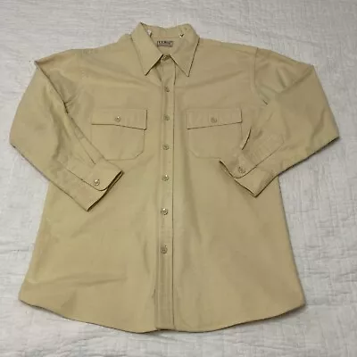 VTG LL Bean Chamois Cloth Heavy Flannel Shirt Small  Button Up Long Sleeve Large • $17.38