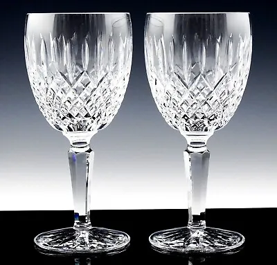 $110 • Buy Waterford Ireland Crystal BALLYBAY 7  WATER WINE GOBLETS GLASSES Set Of 2 Unused