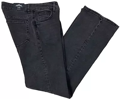 Divided H&M Flare Leg Low Waist Black Denim Stretch Jeans Womens Size 8 NWT • $19.99