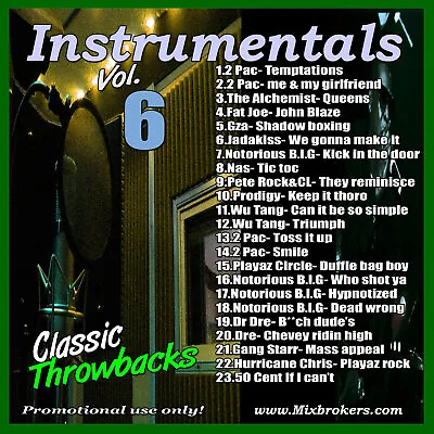 DJ White Rock Instrumentals Vol.6 ( Hip Hop ) • $10