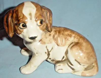 Vintage Porcelain Brown & White Spaniel Puppy Figurine Enesco E9402 Japan/3.5  • $3.90