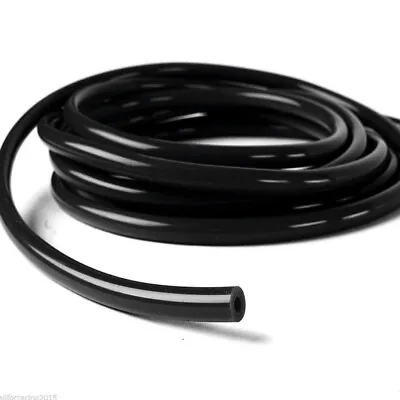 $7.80 • Buy Black 6mm 1/4 ID Full Silicone Fuel/Air Vacuum Hose/Pipe/Line/Tube 1 Meter 3.3ft