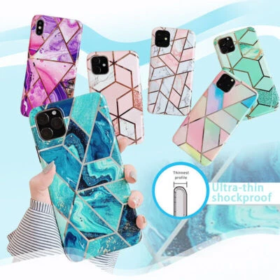 Case For IPhone 13 12 11 Pro Max XR XS 8 Marble Phone Shockproof Cover Silicone • $9.63