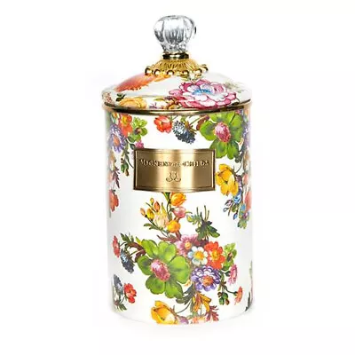 MacKenzie Childs Flower Market Large Canister - White • $99.99