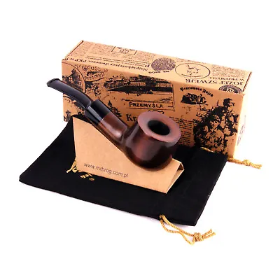 Mr. Brog Workshop Handmade New Tobacco Pipe No. 53 Navy Brown Pear Wood Fajka • $20