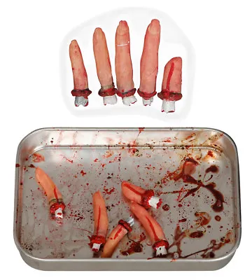 5 Bloody Severed Fingers Thumb Halloween Party Horror Prop Decoration UK SELLER • £4.99