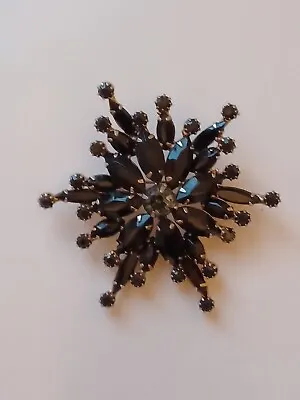 Unique Unmarked Crystal Mourning Black Brooch My Estate. Get It Before I Go!! • $10.93