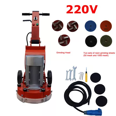 Concrete Floor Grinder Trimming Polishing Machine With 3 Type Plates 220V 2.2KW • $1652.05